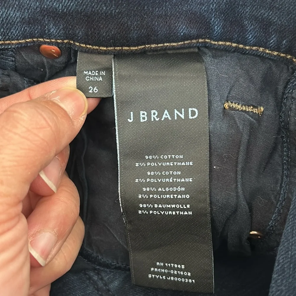 J Brand Dark Wash High Rise Raw Hem Skinny Jeans - Picture 10 of 10